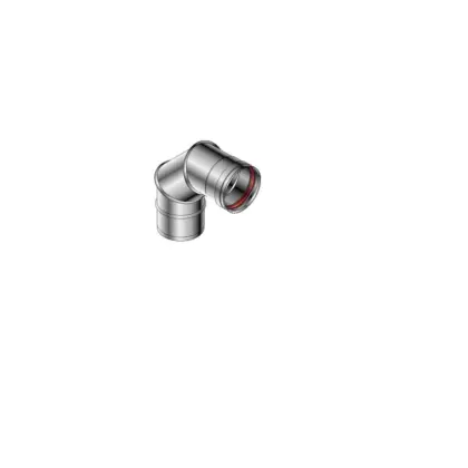 Isoleco Enkelwandige rookgasbocht Isoleco 90° 250mm/250mm inox met lipring 31.420.52.50