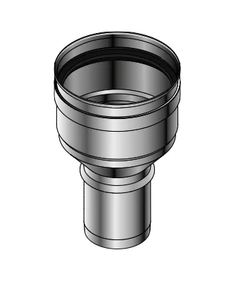 Isoleco Enkelwandige rookgasverloop Isoleco 150mm/130mm inox 31.461.11.51