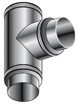 Isoleco Dubbelwandig rookgas T-stuk Isoleco DP 25 90° DP 603 31.660.32.50