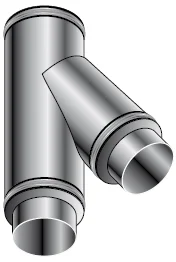 Isoleco Dubbelwandig rookgas T-stuk Isoleco DP 25 45° DP 604 31.660.41.00