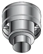 Isoleco Rookgasafvoerkap Isoleco DP 25 dubbelwandig 180 inox 31.661.01.80