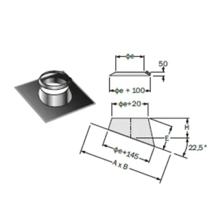 Isoleco Dubbelwandig rookgasbocht Isoleco 30° 180mm/130mm 31.661.60.80