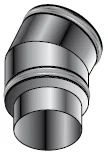 Isoleco Dubbelwandig rookgasbocht Isoleco DP 25 30° 200mm/150mm DP 619 31.661.91.50