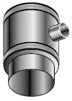 Isoleco Dubbelwandig rookgas T-stuk Isoleco DP 25 90° DP 620 31.662.01.50