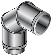 Isoleco Dubbelwandig rookgasbocht Isoleco DP 25 90° 180mm/130mm DP 624 31.662.41.30