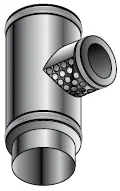 Isoleco Dubbelwandig rookgas T-stuk Isoleco DP 25 90° DP 629 31.662.91.80