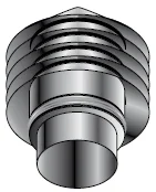 Isoleco Rookgasafvoerkap Isoleco DP 25 dubbelwandig 80 inox 31.663.20.80