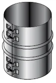 Isoleco Dubbelwandig rookgaskoppelstuk Isoleco DP 25 80mm/80mm DP 641 31.664.12.50