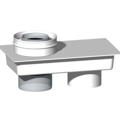 Isoleco Adapterbak 80/80 - 60/100 hoh 120mm pp isoleco 40.047.03.11