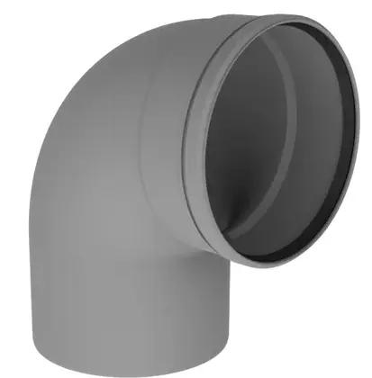 Isoleco Enkelwandige rookgasbocht Isoleco 90° 200mm/200mm kunststof 40.047.07.80
