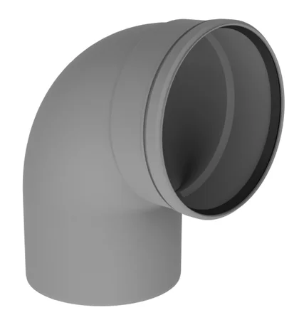 Isoleco Enkelwandige rookgasbocht Isoleco 90° 200mm/200mm kunststof 40.047.07.80