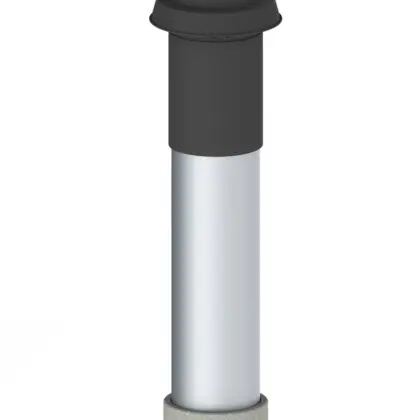 Isoleco Dakdoorvoer rond luchtkanaal Isoleco inox Ø160mm enkelwandig zwart 40.048.06.00