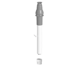 Itho Daalderop Dakdoorvoer HR pp conc 80/125 zwart + adapter conc pp 80/125 met meetnippel 53-00131