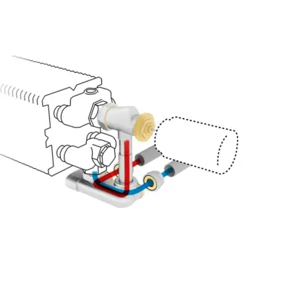 Jaga Driewegset Jaga set 101 geschikt voor tweepijpssysteem 16/2mm wandaansluiting thermostatisch COLOHBCWHC4616