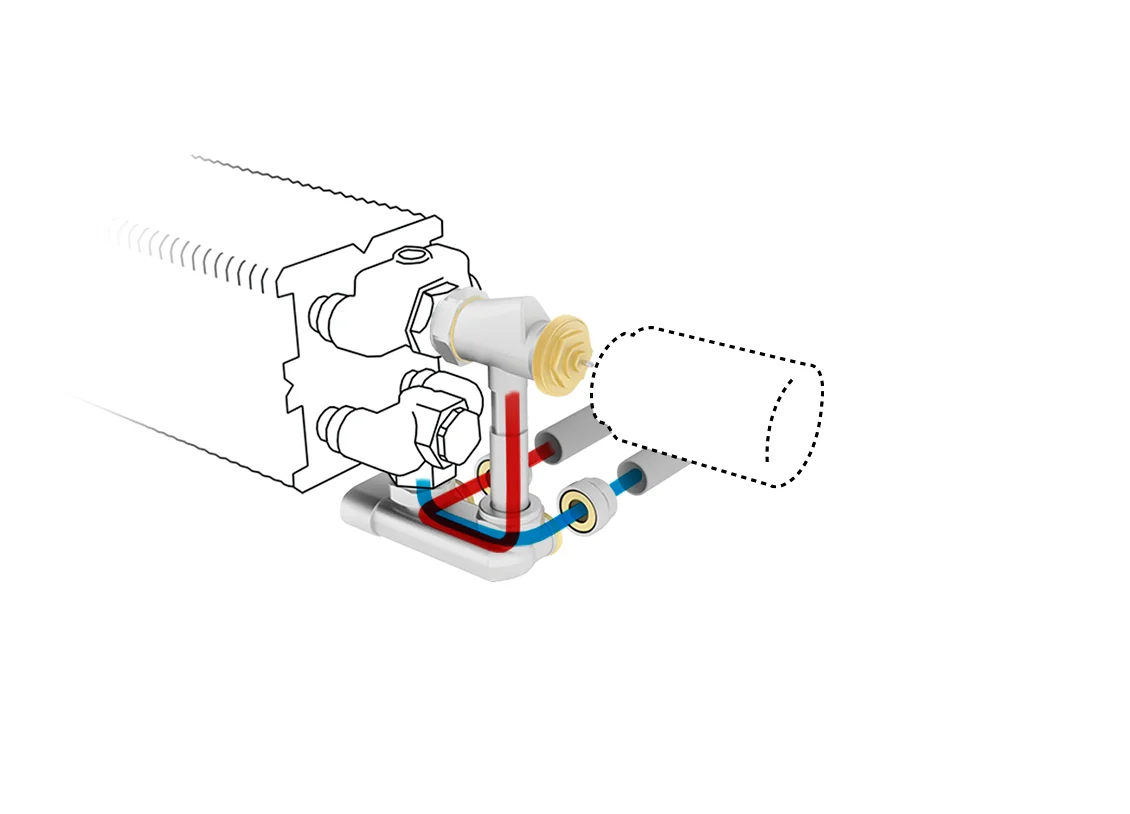 Jaga Driewegset Jaga set 101 geschikt voor tweepijpssysteem 16/2mm wandaansluiting thermostatisch COLOHBCWHC4616