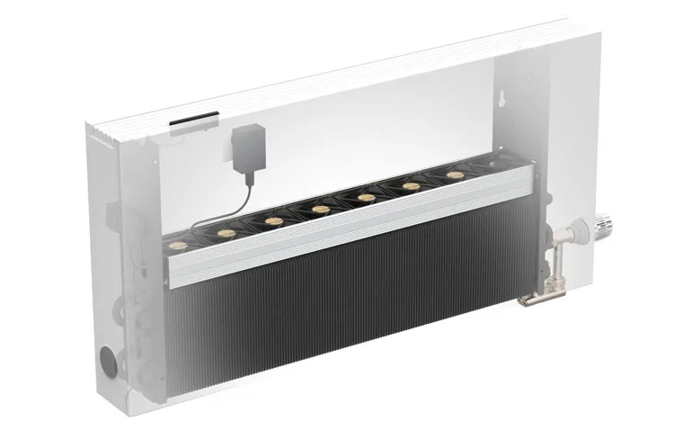 Jaga Ventilatorconvector wandopbouw Jaga Strada Hybrid ACO 650x1200mm 1441W(45/40) 747W(35/30) T16 STRW06512016133D09