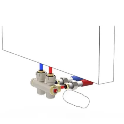 Jaga Driewegset Jaga set 143 geschikt voor tweepijpssysteem 16/2mm vloer/wandaansluiting handknop : MA COLOMHGMA4616