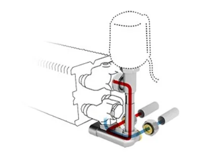 Jaga Driewegset Jaga set 111 geschikt voor tweepijpssysteem 15/1mm vloer/wandaansluiting thermo-elektrische motor 230 VAC COLOVBCW234115