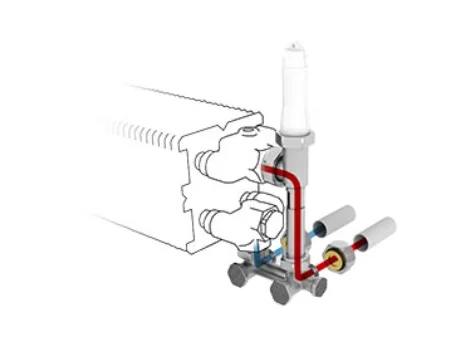 Jaga Driewegset Jaga set 113 geschikt voor één- en tweepijpssysteem 20/2mm wandaansluiting thermo-elektrische motor 230 VAC COLOVBSW234620