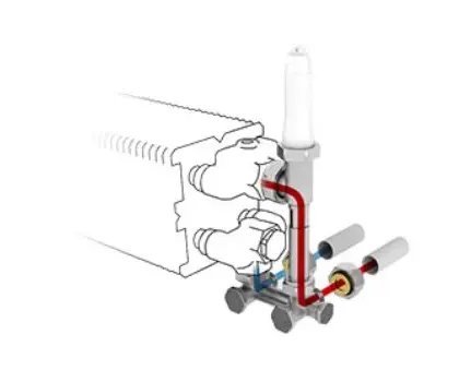 Jaga Driewegset Jaga set 113 geschikt voor één- en tweepijpssysteem 20/2mm wandaansluiting thermo-electrische motor 24 VDC COLOVBSW244620