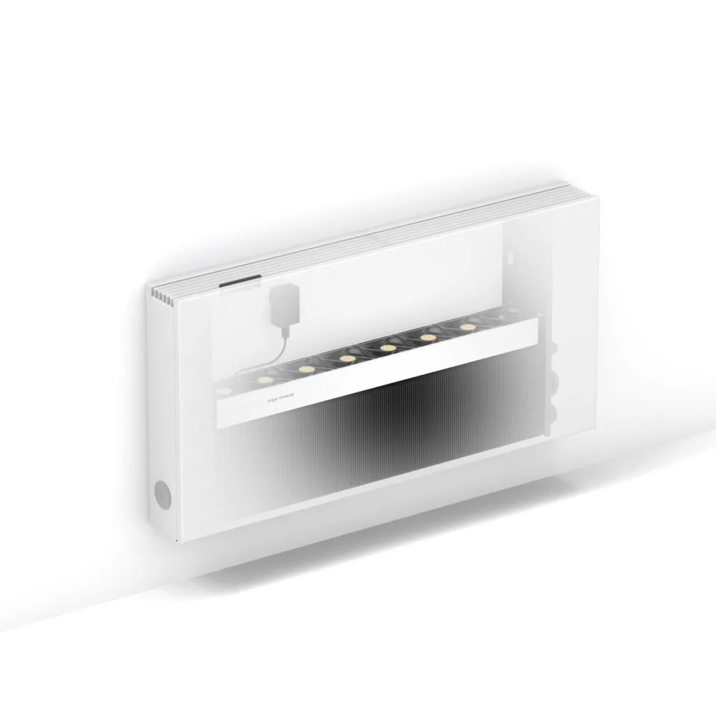 Jaga Ventilatorconvector wandopbouw Jaga Strada Hybrid TPT 650x2000mm 2479W(45/40) 1285W(35/30) T16 STRW06520016133D01