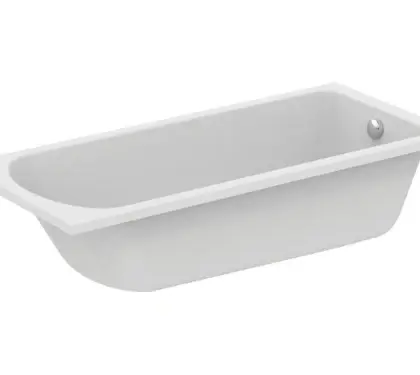 K274801 Como bad acryl 1800 x 800 mm - wit - zijafloop - zonder poten
