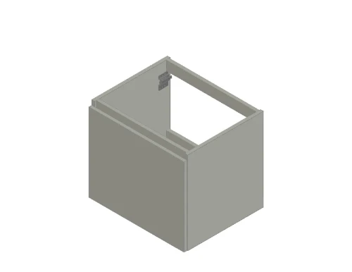Kivu wastafelonderkast met 1 deur greeploos rechts 600 x 475 x 520 mm - wit KL11411