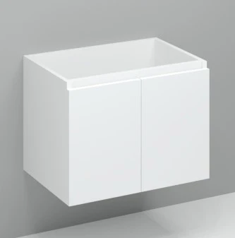 Kivu wastafelonderkast met 2 deuren greeploos 700 x 475 x 520 mm - wit KL11421
