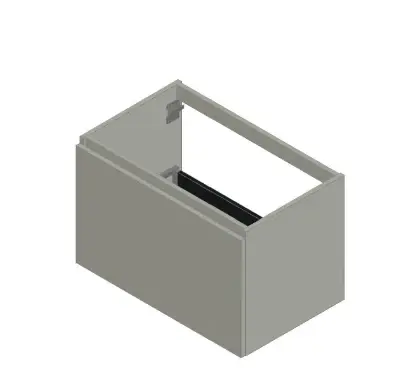 KL11471 Kivu wastafelonderkast met 1 lade greeploos 800 x 475 x 520 mm - wit