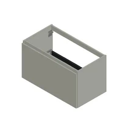 KL11481 Kivu wastafelonderkast met 1 lade greeploos 900 x 475 x 520 mm - wit