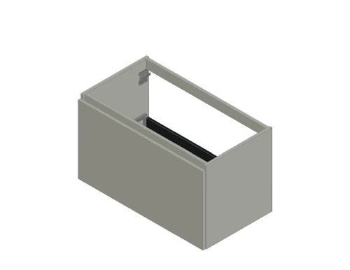 Kivu wastafelonderkast met 1 lade greeploos 900 x 475 x 520 mm - wit KL11481