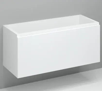 KL11491 Kivu wastafelonderkast met 1 lade greeploos 1200 x 475 x 520 mm - wit