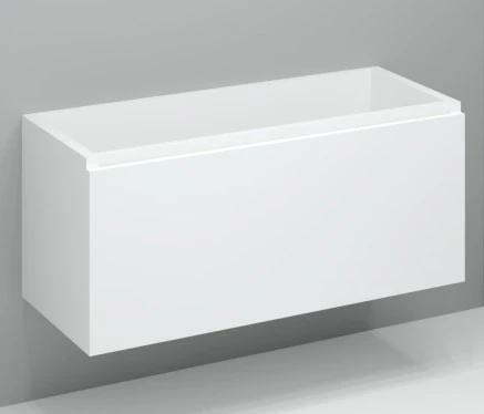 KL11491 Kivu wastafelonderkast met 1 lade greeploos 1200 x 475 x 520 mm - wit