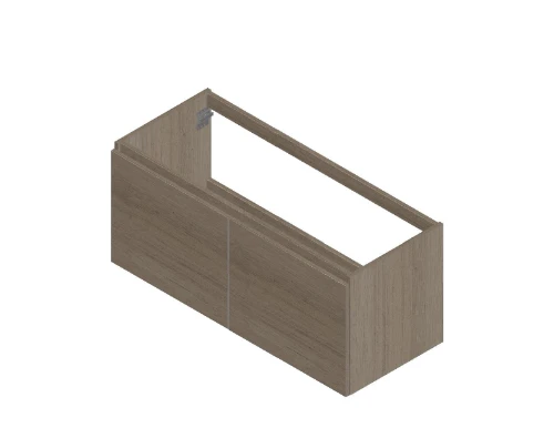 Kivu wastafelonderkast met 2 deuren greeploos 1200 x 475 x 520 mm - smoked oak KL1165
