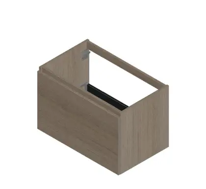 KL1167 Kivu wastafelonderkast met 1 lade greeploos 800 x 475 x 520 mm - smoked oak