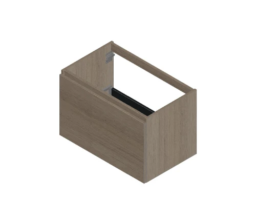Kivu wastafelonderkast met 1 lade greeploos 800 x 475 x 520 mm - smoked oak KL1167