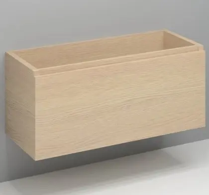 KL1169 Kivu wastafelonderkast met 1 lade greeploos 1200 x 475 x 520 mm - smoked oak