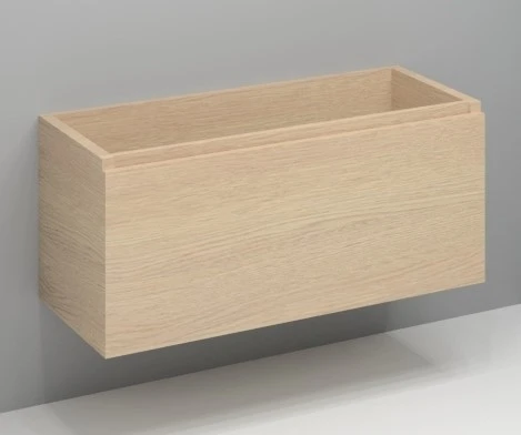 Kivu wastafelonderkast met 1 lade greeploos 1200 x 475 x 520 mm - smoked oak KL1169