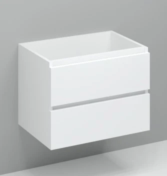 KL11802 Kivu wastafelonderkast met 2 laden greeploos 700 x 475 x 520 mm - wit