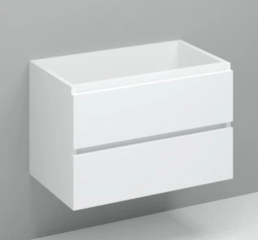 KL11812 Kivu wastafelonderkast met 2 laden greeploos 800 x 475 x 520 mm - wit