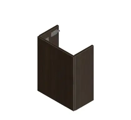 KL1290 Thiny wastafelonderkast met 1 deur links 400 x 220 x 520 mm - lungo