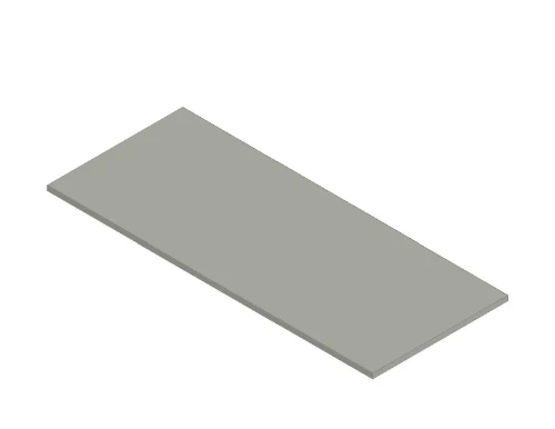 Kivu wastafelblad HPL 1200 x 500 x 18 mm - wit laminaat KL15841