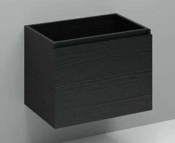 KL2156 Kivu wastafelonderkast met 1 lade greeploos 700 x 475 x 520 mm - raven oak