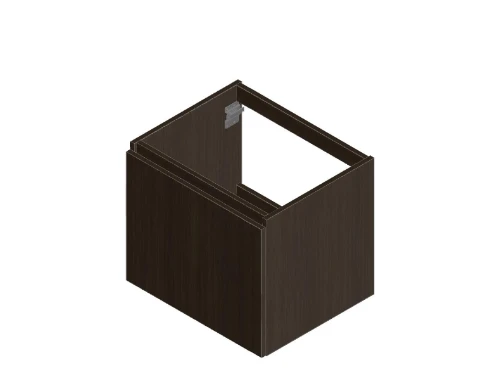 Kivu wastafelonderkast met 1 deur greeploos links 600 x 475 x 520 mm - lungo KL2170