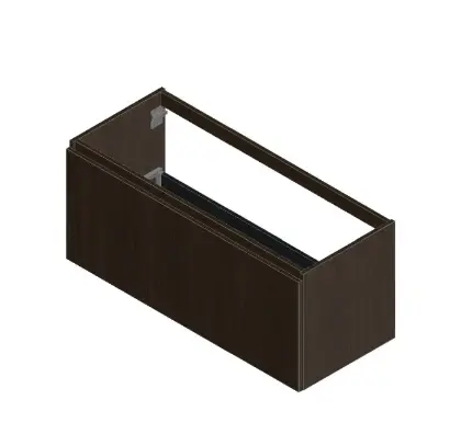 KL2179 Kivu wastafelonderkast met 1 lade greeploos 1200 x 475 x 520 mm - lungo