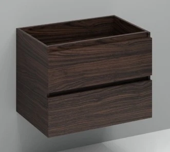KL2195 Kivu wastafelonderkast met 2 lades greeploos 700 x 475 x 520 mm - lungo - centrale uitsnijding