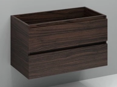 KL2197R Kivu wastafelonderkast met 2 lades greeploos 900 x 475 x 520 mm - lungo - rechtse uitsnijding