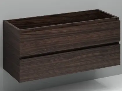 KL2198 Kivu wastafelonderkast met 2 lades greeploos 1200 x 475 x 520 mm - lungo - dubbele uitsnijding