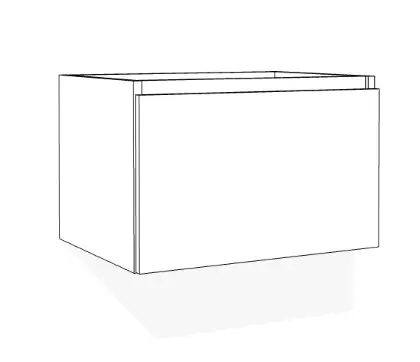 KL2921 Klaire 39 - wastafelonderkast met 1 lade 600 x 435 x 390 mm - wit