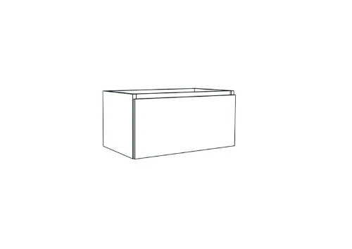 Klaire 39 - wastafelonderkast met 1 lade 800 x 435 x 390 mm - wit KL2923